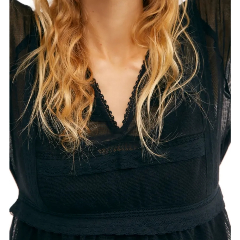 Free People Berline Mesh Trapeze Mini Dress - Picture 7 of 10